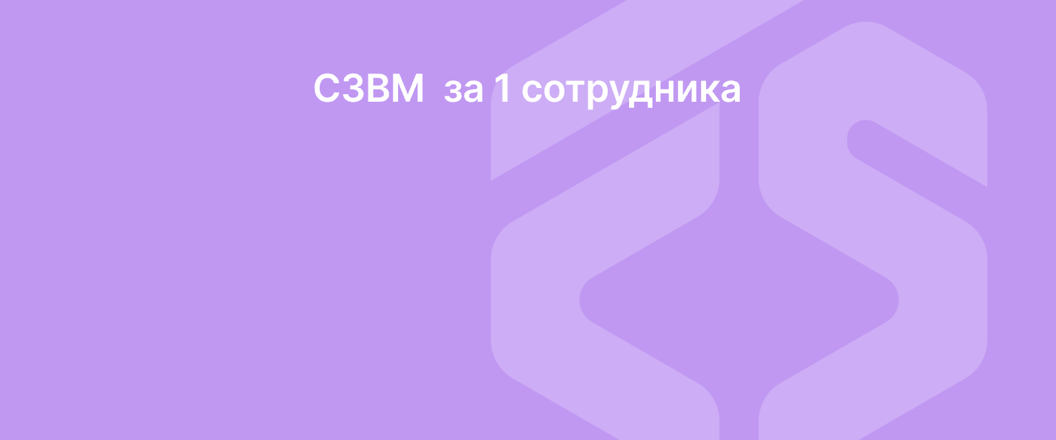 СЗВМ  за 1 сотрудника