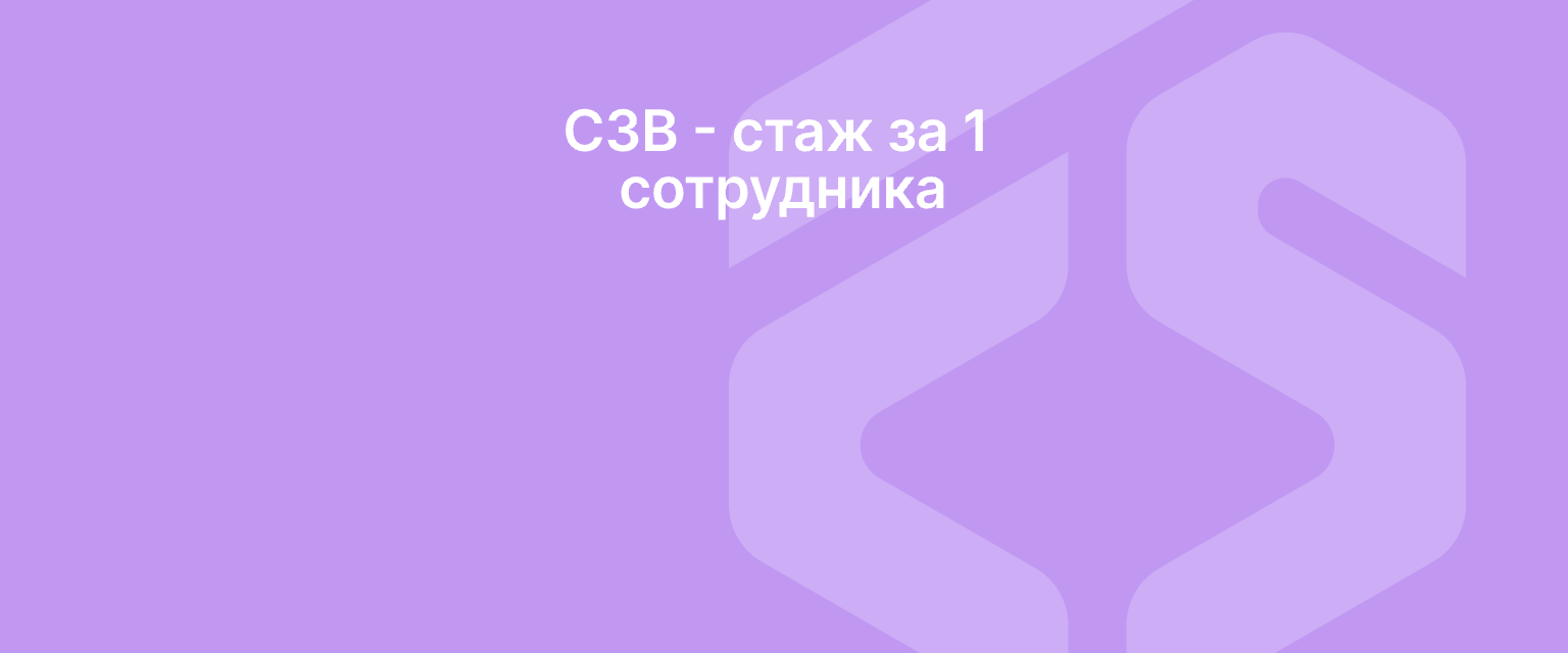 СЗВ — стаж за 1 сотрудника